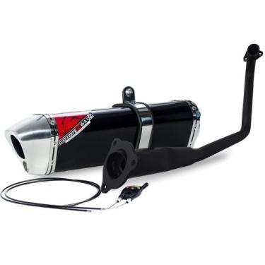 Imagem de Escape / Ponteira Coyote Modelo TRS 2 Way + Mais em Alumínio - CG 150 