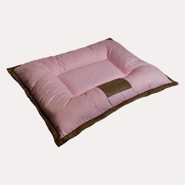 Imagem de Cama pet colchonete  impermeável   M  77 x 65 x 9 cm Rosa - Solo Pet 