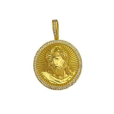 Imagem de Pingente jesus g - banhado a ouro 18k - ToJoia18k