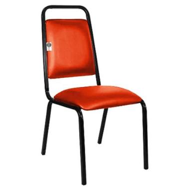 Imagem de Cadeira Empilhável para Hotelaria Linha Hotel Fremon Vermelho - Design