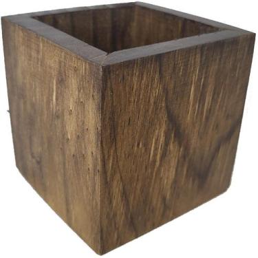 Imagem de Cachepot 8X8 Em Madeira 12070 - Plat1