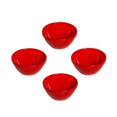 Imagem de Conjunto Sopeiras Cheff Vemplast P 250Ml 4 Un Vermelho