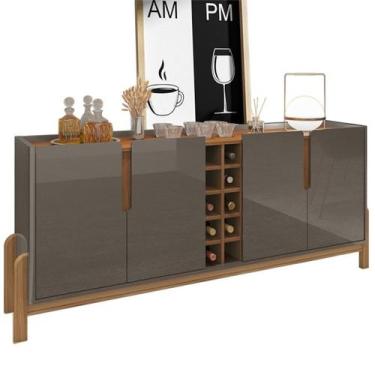 Imagem de Buffet Aparador 190cm Com Adega 050520 Cinza Perola Cedro DCASA - CASA