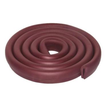 Imagem de 6m Protetor Quina Borda Em U P/ Mesa Vidro Rolo Protege Bebe - Marrom 