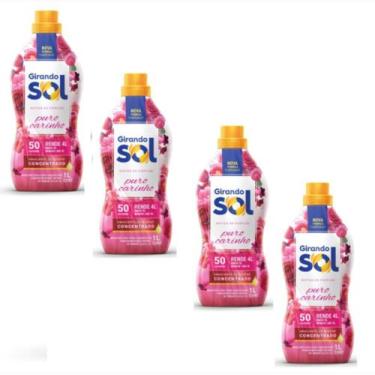 Imagem de Kit com 4 Amaciante Roupa Concentrado Puro Carinho 1 Lt - Girando Sol