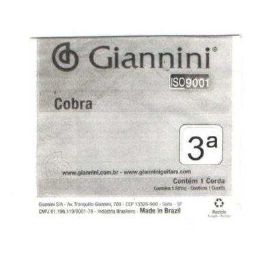 Imagem de corda 3ª viola avulsa cobra 008 par - Giannini