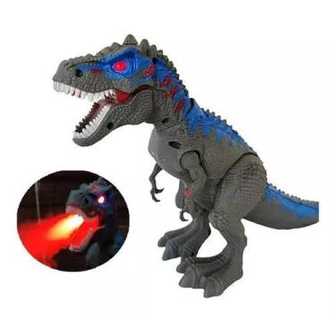 Imagem de Brinquedo Dinossauro Rex Solta Fumaça Com Luz E Som (cinza) - FUN GAME