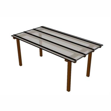 Imagem de Kit Policarbonato Cristal 6mm 2,00m x 6,00m - Perfis Naturais - RM Pol