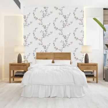 Imagem de Papel de Parede Floral Vintage Maça - Rolo com 10 Metros  Revestimento