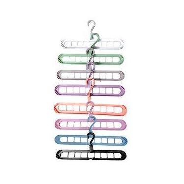 Imagem de Kit 50 cabides organizadores multiuso   - TF Injetados, Cores Sortidas
