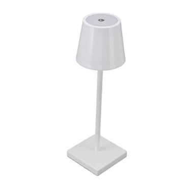 Imagem de Lâmpada de Toque Led Moderna Simples Recarregável Alto Brilho Regulável Cordl Candeeiro Mesa para Barra Restaur Melhorar Ance e Eficiência (Branco)