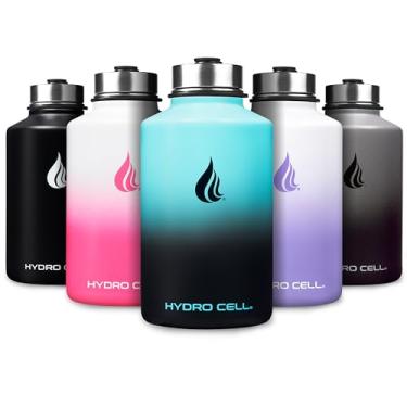 Imagem de Garrafa Térmica HYDRO CELL 1,8L, Aço Inoxidável, Isolamento a Vácuo, com Canudo, Azul-petróleo/Preto