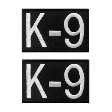 Imagem de Antrix 2 pacotes K9 Service Dog Police Dog Army Swat Dog Patch gancho e laço bordado prendedor aplique tático militar K9 emblema patch para cães animais que trabalham colete (K9)