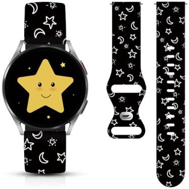 Imagem de Pulseiras de relógio compatíveis com Samsung Galaxy Watch 40 mm, 41 mm, 42 mm, 44 mm, 45 mm e 46 mm, pulseira feminina de silicone de substituição para Galaxy Watch 6 / Watch 5 / Watch 5 Pro / Watch 4 / Watch 4 Classic / Watch 3 / Active 2&1