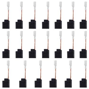 Imagem de Pacote com 20 escovas de carvão para motor elétrico de substituição 650916-01 compatíveis com esmerilhadeira angular Dewalt D28402, D28110, D28112, D28401N, D28803, D28065, D28117, D28116, DWE4615.