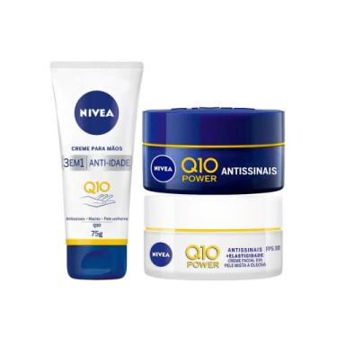Imagem de Kit Beleza NIVEA Creme Facial Antissinais Dia Q10 50 g + Creme Facial 