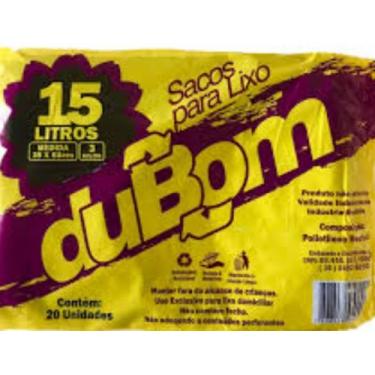Imagem de Sacos para lixo 15l preto com 20 un - DUBOM