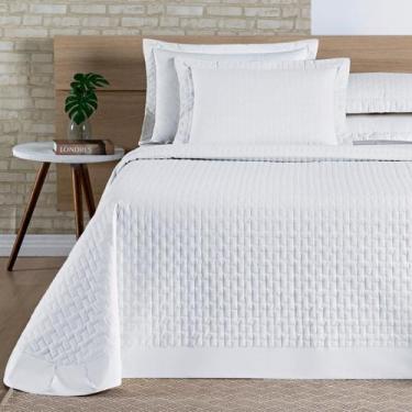 Imagem de Colcha Queen Size Casa Blanca 200 Fios Bordado 100% Algodao Super Luxu