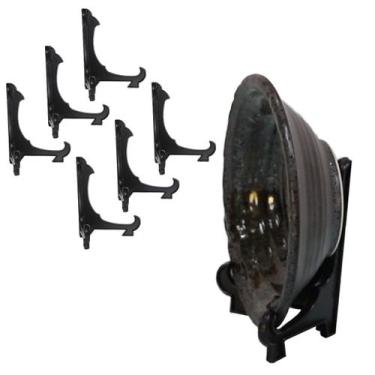 Imagem de Kit Com 6 Peças Suporte Para Pratos e Azulejos Preto 12,5cm - AC