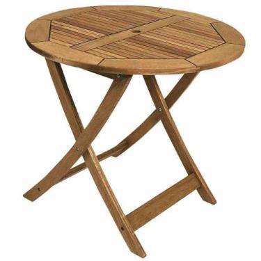 Imagem de Mesa Dobrável Ipanema Ø 80 cm Mestra Móveis, Stain Jatobá