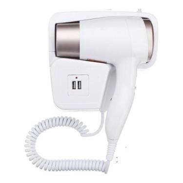 Imagem de Secador Cabelo Suporte Parede Banheiro Hotel Doméstico 110v - BR, Prof