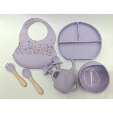 Imagem de Kit 8 Introdução Alimentar Silicone Talheres De Bebê SE506 - BUBULE SE