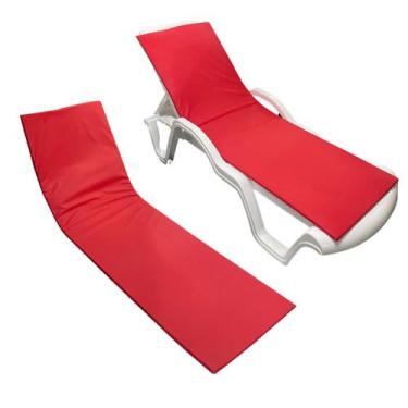 Imagem de Colchonete Almofadado De Espreguiçadeira Vermelho - DreamInBox