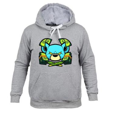 Imagem de Moletom 100% Algodão Inverno Money Urso - Surprass, Cinza, GG