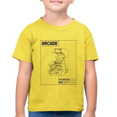 Imagem de Camiseta Algodão Infantil Arcade Fliperama Projeto - Foca na Moda, Ama