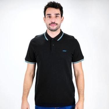 Imagem de Camisa Polo Colcci Piquet 3 Listras Preto - Masculino-Masculino
