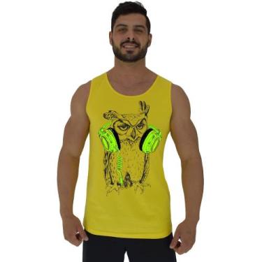 Imagem de Regata Clássica Masculina MXD Conceito Caveira Headset, Amarelo, G