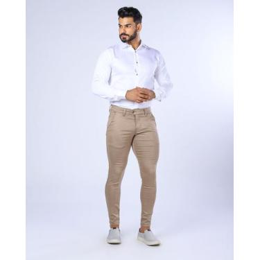 Imagem de Calça Super Skinny Masculina Elastano Lycra Linha Premium super luxo a