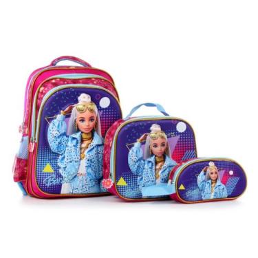 Imagem de Kit Mochila Escolar Personagens Com Lancheira e Estojo - MEGA vARIEDAD