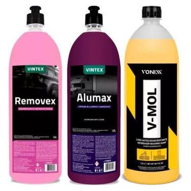 Imagem de Kit limpeza automovel desingraxante + v-mol vonixx - marca, Sem Variaç
