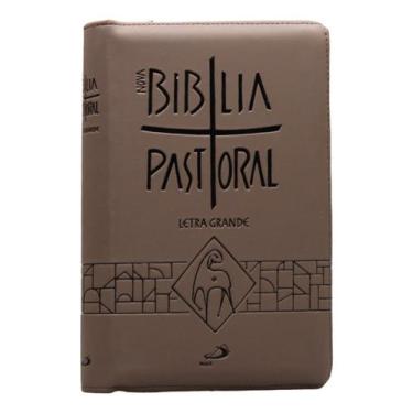 Imagem de Bíblia Sagrada Católica Nova Pastoral Zíper Letra Grande Antigo e Novo