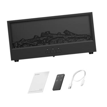 Imagem de Generic Umidificador de ar pessoal com simulada, umidificador de ar para casa, sala de casa, colorida, pulverizador de névoa, lareira, Preto