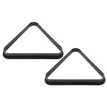 Imagem de equlup Rack triangular de 8 bolas, 2 peças de plástico profissional de bilhar moldura triangular bolas de sinuca rack suprimentos esportivos acessórios para bola de bilhar