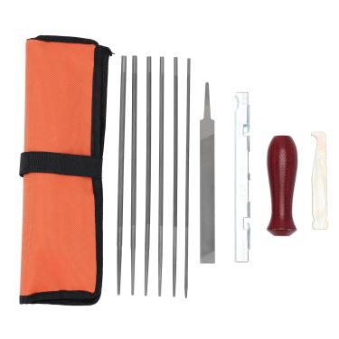 Imagem de Harbot Pacote com 12 arquivos de motosserra, ferramenta de afiador de motosserra, 5/81.3 cm, 3/40.6 cm, 7/81.3 cm, 1/20.3 cm, 11/162.6 cm, 13/162.6 cm, lixa plana de 15 cm, medidor de profundidade,