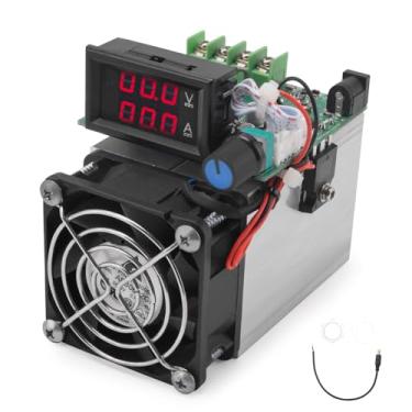 Imagem de Medidor de carga eletrônico atualizado de 100 W Tensão de entrada de 1-100 V Display LED com bloqueio de energia Exibição de corrente Proteções de temperatura Desligamento retardado do ventilador