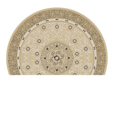 Imagem de Tapete redondo abstrato para sala de estar tapetes macios para sala de jantar embaixo da mesa, tapete antiderrapante para entrada de escritório e cozinha (flor 06,100 x 150 cm)