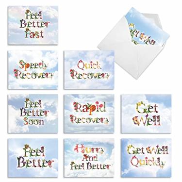 Imagem de MP-GET-WELL The Best Card Company – Agrupamento principal, Mini Bunches of Well Wishes M2359GWG-B1x10, 10 Assorted Get Well Cards (M2359GWG-B1x10)