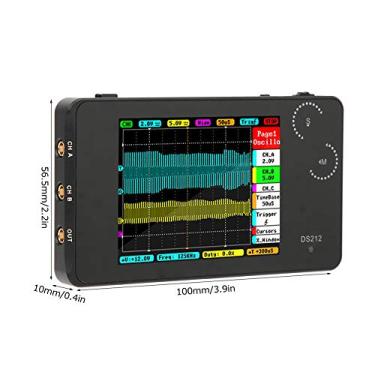 Imagem de Osciloscópio Digital Portátil DS212, Osciloscópio de Bolso de 2 Canais Com Interface USB, Gerador de Sinal Embutido, Desempenho Poderoso, Largura de Banda de 10 MHz, para