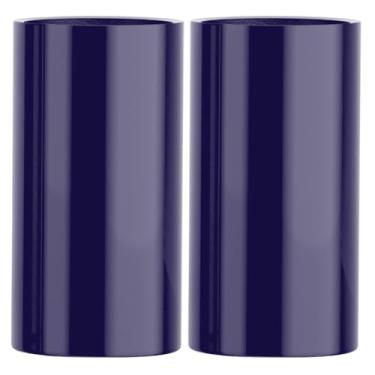 Imagem de 2 Vasos Fibra De Vidro Milão M Tipo Vietnamita Cilindro 70cm Cores (Azul Noturno)