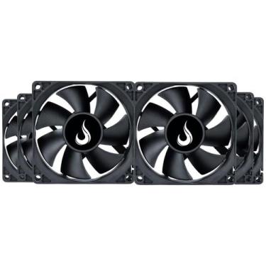 Imagem de Kit 6 Cooler Fan Rise Mode Black 80mm 12v Preto - RM-BK-02-FB