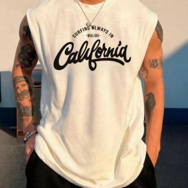 Imagem de Camiseta Regata Oversized Academia Masculina Treino Los Angeles Street