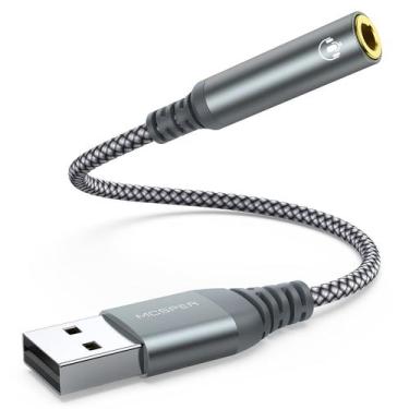 Imagem de Adaptador USB-C para Áudio 3,5mm MCSPER - Conector para Fone de Ouvido