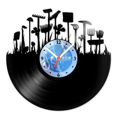 Imagem de Relógio De Parede Disco Vinil Profissões - Jardinagem - VPR-058 - Mode