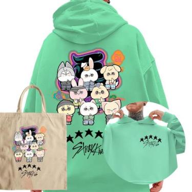 Imagem de Kit Moletom E Ecobag Blusa De Frio Stray Kids 5 Star Chibli - Abstract