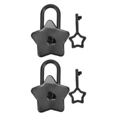 Imagem de jojofuny 2Pcs Com Chave Notebook Bloqueio Estrela Em Forma De Mala Bagagem Para Bagagem Caixas De Diário Viagem Viagem De Negócios