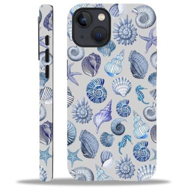 Imagem de Kapadiy Capa para iPhone 15, verão praia concha para mulheres homens capa protetora de corpo inteiro à prova de choque 2 em 1 silicone + capa rígida de PC para iPhone 15